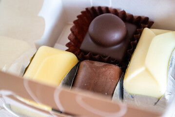 Assorted Chocolates in Box with Elegant Presentation