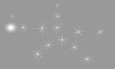 Sparkling star vector illustration isolated on gra © Md
