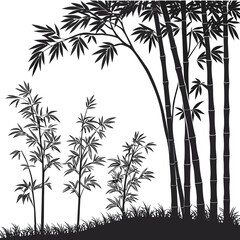 Obraz premium bamboo vector illustration