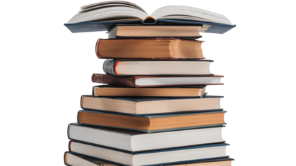 Stack of knowledge, learning, and wisdom opens doors
