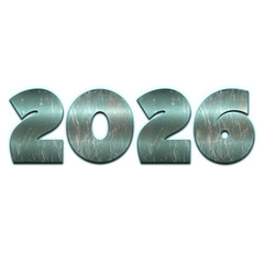Soft Mint Green Balloon 3D 2026 Numbers PNG