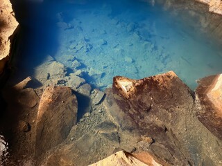 Grjótagjá Geothermal Cave Hot Spring, Mývatn Area, North Iceland