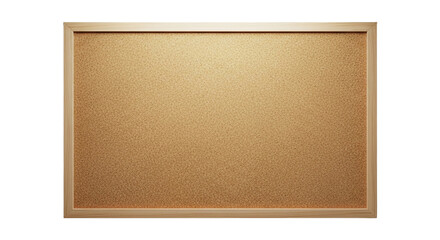 Fototapeta premium Empty cork board with a light wooden frame isolated on transparent background, perfect for displaying notes and reminders