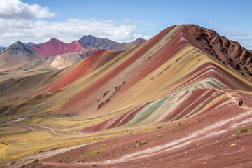panoramic view of the mountains in summer