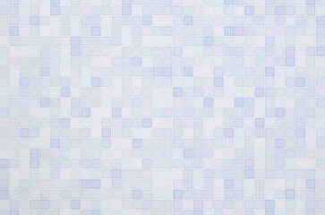 Soft pastel blue and lavender tone gradient geometric grid pattern background. Minimal abstract square pattern with washi paper texture.