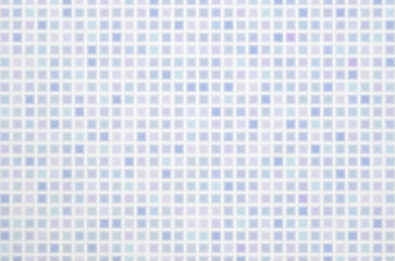 Soft pastel blue and lavender tone gradient geometric grid pattern background. Minimal abstract square pattern with washi paper texture.