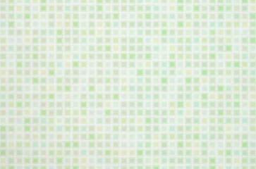 Soft pastel green tone gradient geometric grid pattern background. Minimal abstract square pattern with washi paper texture.
