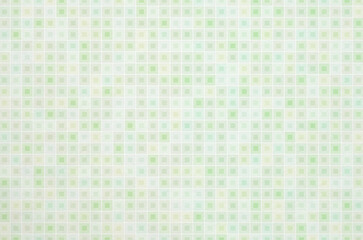 Soft pastel green tone gradient geometric grid pattern background. Minimal abstract square pattern with washi paper texture.