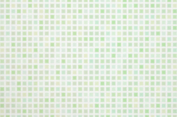 Soft pastel green tone gradient geometric grid pattern background. Minimal abstract square pattern with washi paper texture.