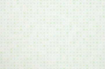 Soft pastel green tone gradient geometric grid pattern background. Minimal abstract square pattern with washi paper texture.