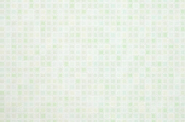 Soft pastel green tone gradient geometric grid pattern background. Minimal abstract square pattern with washi paper texture.
