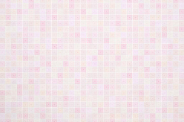 Soft pastel pink and peach tone gradient geometric grid pattern background. Minimal abstract square pattern with washi paper texture.