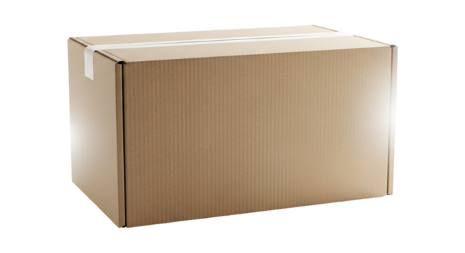 Cardboard box isolated on transparent background, a versatile packaging solution for shipping, storage, and moving, ensuring secure transport