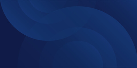 Abstract blue simple glowing geometric lines on dark blue background. template