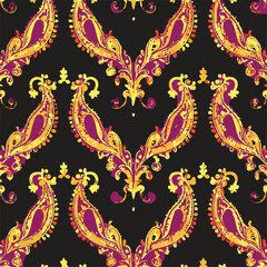 Obraz premium paisley textile pattern design, texture,pasley textile pattern design, Magical Traditional Paisley Seamless Pattern, paisley, vector,all over pattern,
