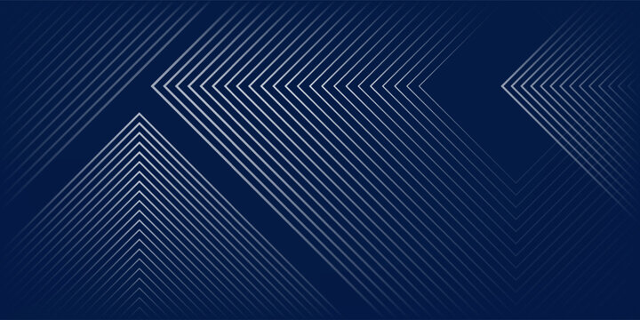 Blue abackground with glowing arrow lines. Simple shiny blue geometric lines design. nois