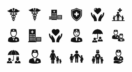 Medical and healthcare service icons