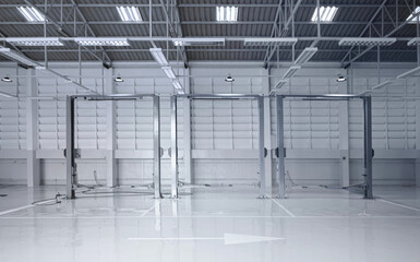 car repair center, Empty car repair center car garage ,mechanic service center , auto repair workshop