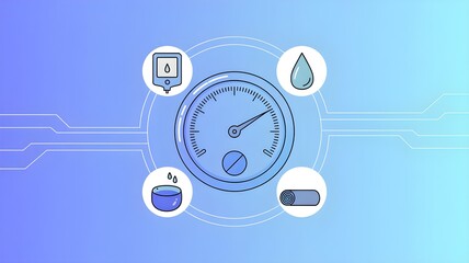 Hydration and wellness tracker showing water intake and healthy lifestyle habits