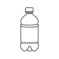 PLASTIC BOTTLE ICON PACKAGING USED FOR MINERAL WATER, OIL AND OTHER LIQUID PACKAGING