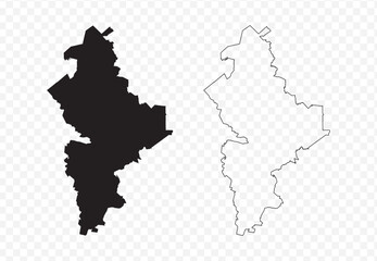 Scribble sketch style vector illustration of the Mexican state map of Nuevo León