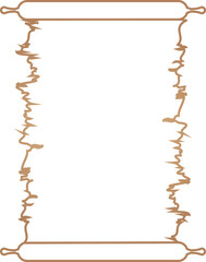 Old letter scroll vintage parchment ancient manuscript old paper sheet antique document scrolls, line style retro writing paper illustration design