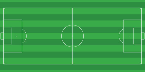 Football field. Football field lines style. Black field and stadium outline scheme on white background.