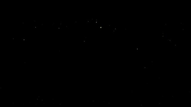 Time-Lapse Night Sky with Stars and Planets Motion