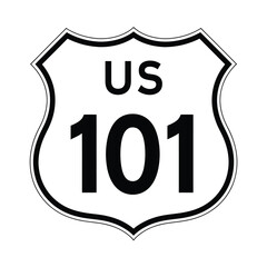 Classic united states highway 101 road sign © FAS