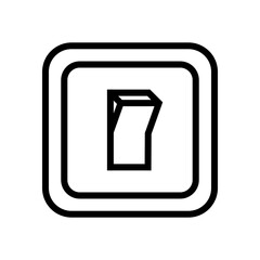 Vector Electric Switch Icon – Modern Electrical Power Switch Symbol for Home, Office, Light Control, and Technology