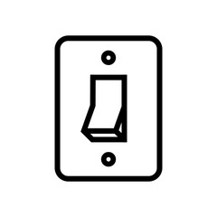 Vector Light Switch Icon – Wall Light Switch, Electric Control, Interior, Power Switch, and Smart Home Design Symbol