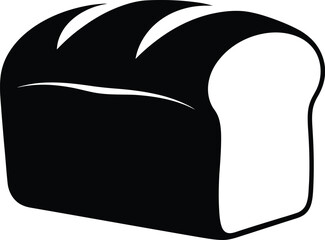 Simple black and white illustration of a loaf of bread