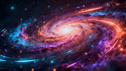 Obraz premium Cosmic Energy Abstract Digital Background