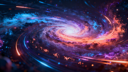 Cosmic Energy Abstract Digital Background