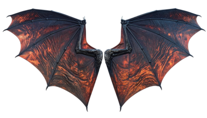 Elaborate and Colorful Dragon Wings Designed for a Mythical Creature in Fantasy Art