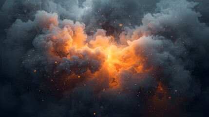 Fototapeta premium Real smoke exploding background