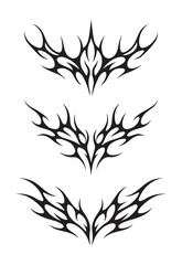 Vector Chrome Neo-Tribal Gothic Flame Sigil Y2K Liquid Mercury Cyber Metallic Futuristic Abstract Tattoo Aesthetic Artwork Digital Design Illustration