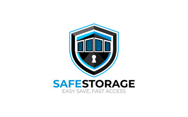 Illustration vector graphic of a professional storage solution business logo design template