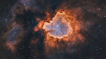 Obraz premium A Stunning View of a Colorful Nebula in the Universe with Stars and Cosmic Dust