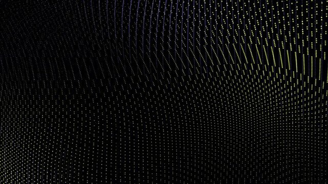 Animated abstract dark background with a pattern of small dots and subtle lighting loop in 4k
