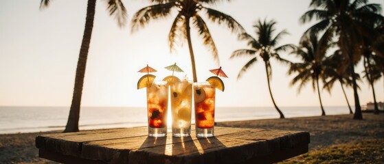 Vibrant summer vacation image evoking joy, celebration, and exotic relaxation — ideal for travel or resort marketing.