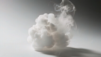  swirling white smoke on gray background