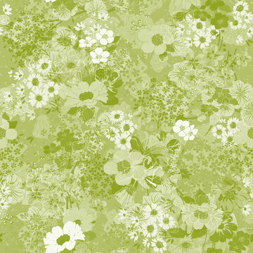 Abstract Parrat Floral Pattern Design Digital Textile Print For Fabric, Abstract Wallpaper