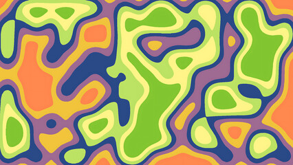 Abstract colorful topographic map background with smooth gradient layers
