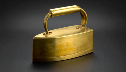 Close-up of an iron made of brass