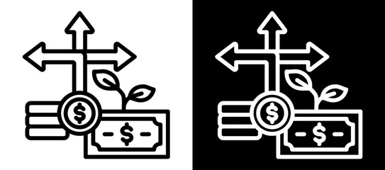 Investment Opportunities Icon Set In Black And White Filled Style Collection
