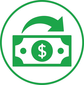 Vector art of money transfer icon