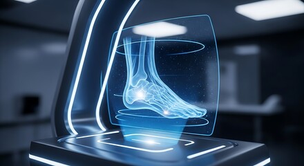 Futuristic Holographic Display of Human Foot Anatomy for Medical Diagnosis.