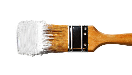 White paint brushstroke on black background