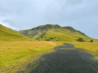 Kvernufoss Waterfall, Hidden Cave View near Skógar, South Iceland
